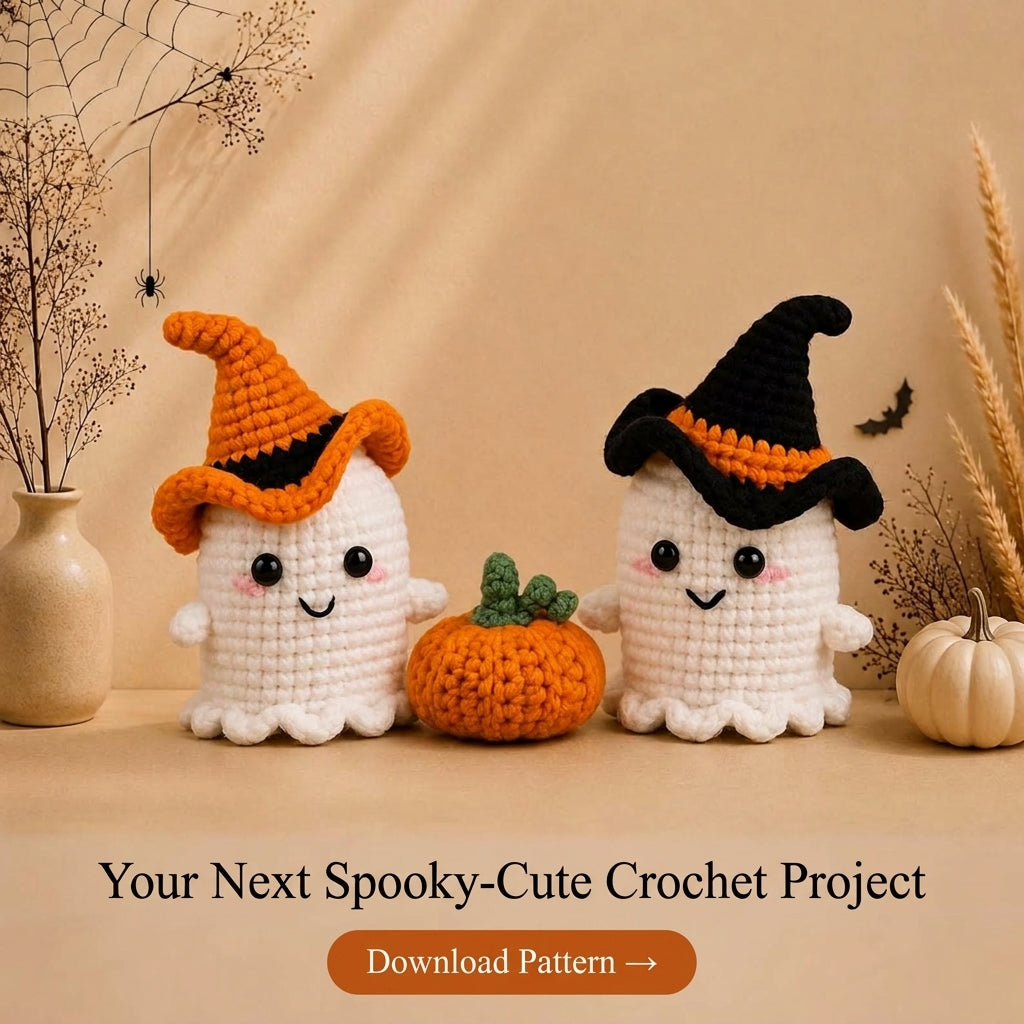 Halloween Amigurumi Crochet Pattern — Ghost and Pumpkin Duo, 2 Patterns in 1, Beginner Friendly, US Terms, PDF Download