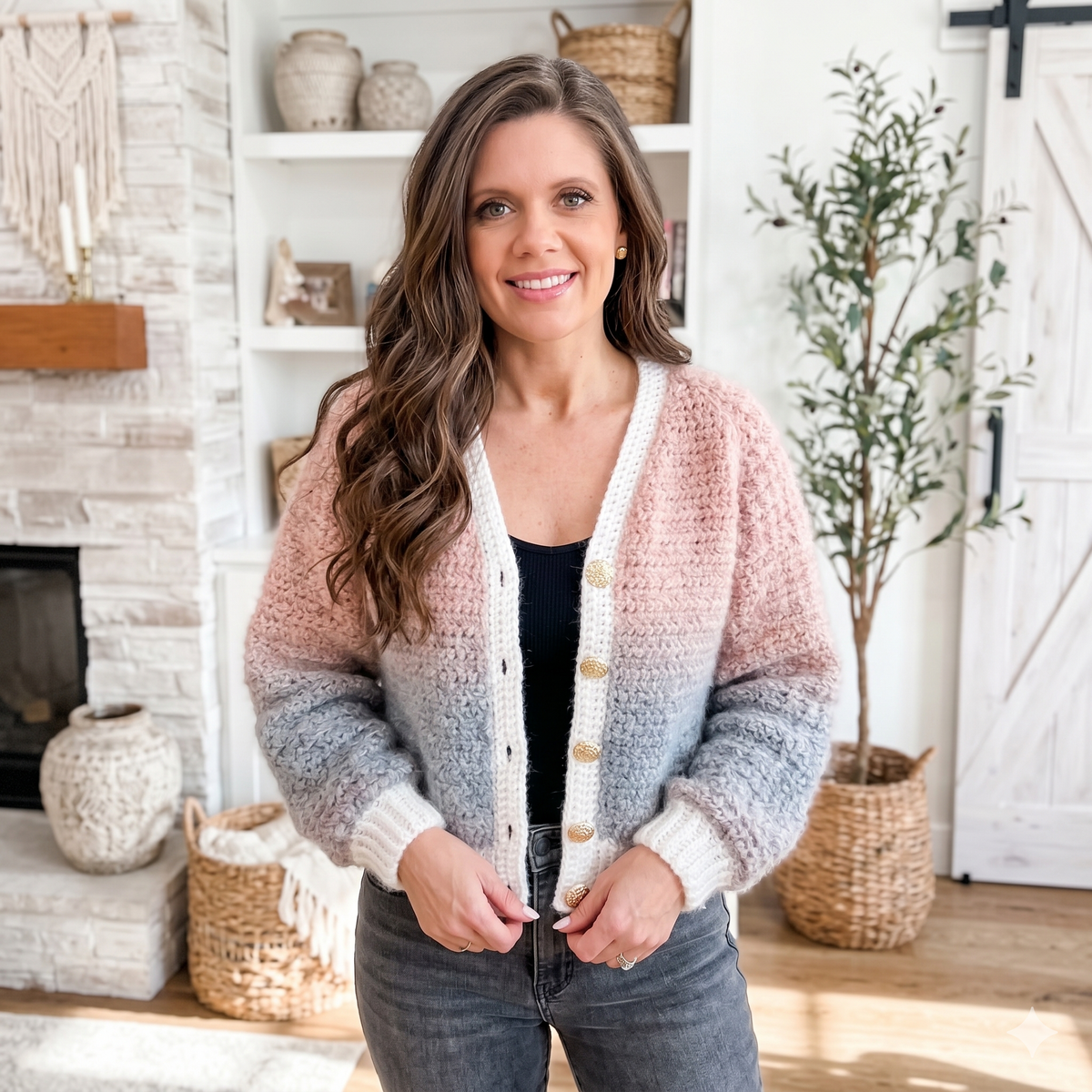 CROCHET PATTERN & VIDEO/ Halo Hugs Cardigan, Crochet Cardigan Pattern, Top-Down Cardigan, Seamless Cardigan, Xs-5X, Easy Cardigan, Pdf