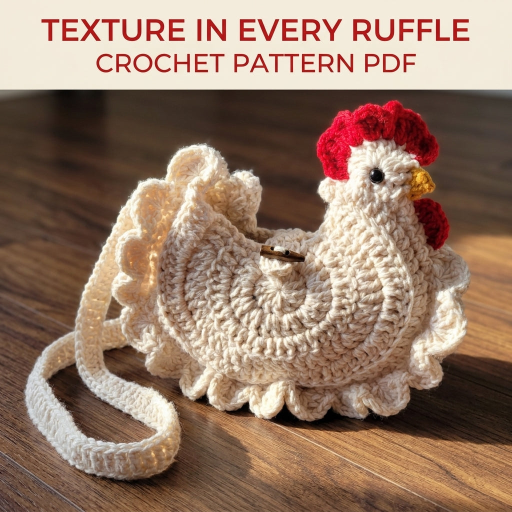 Hen Bag Crochet Pattern PDF – Chicken Crossbody Purse