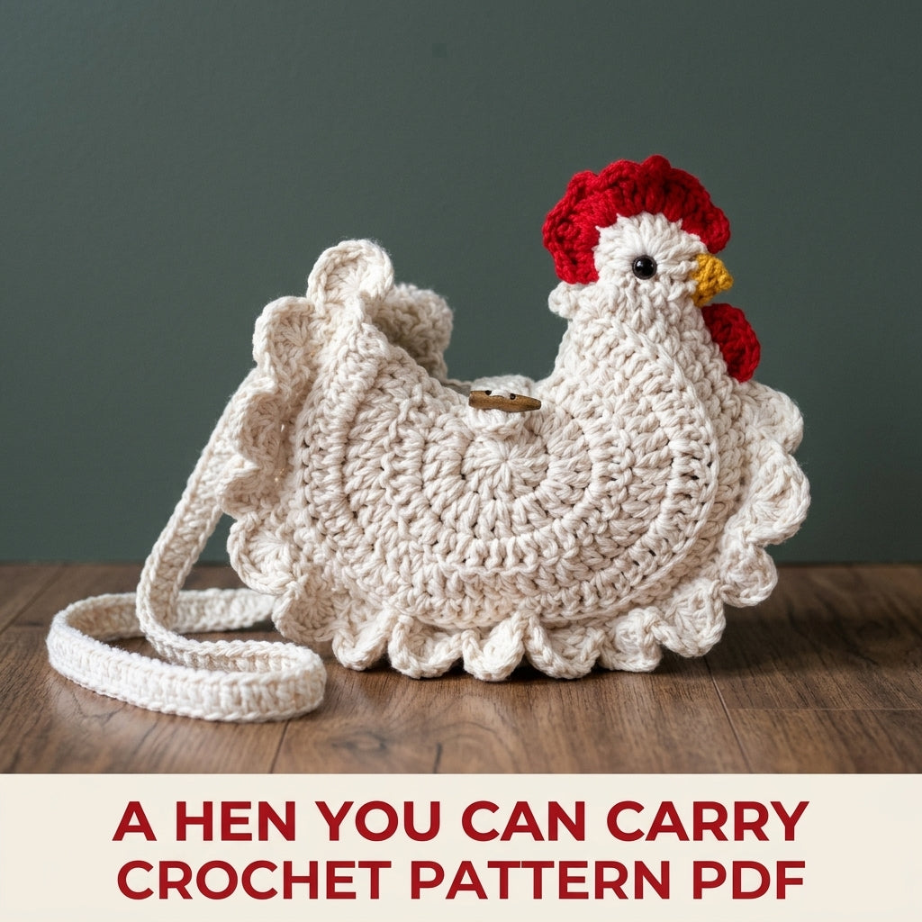 Hen Bag Crochet Pattern PDF – Chicken Crossbody Purse