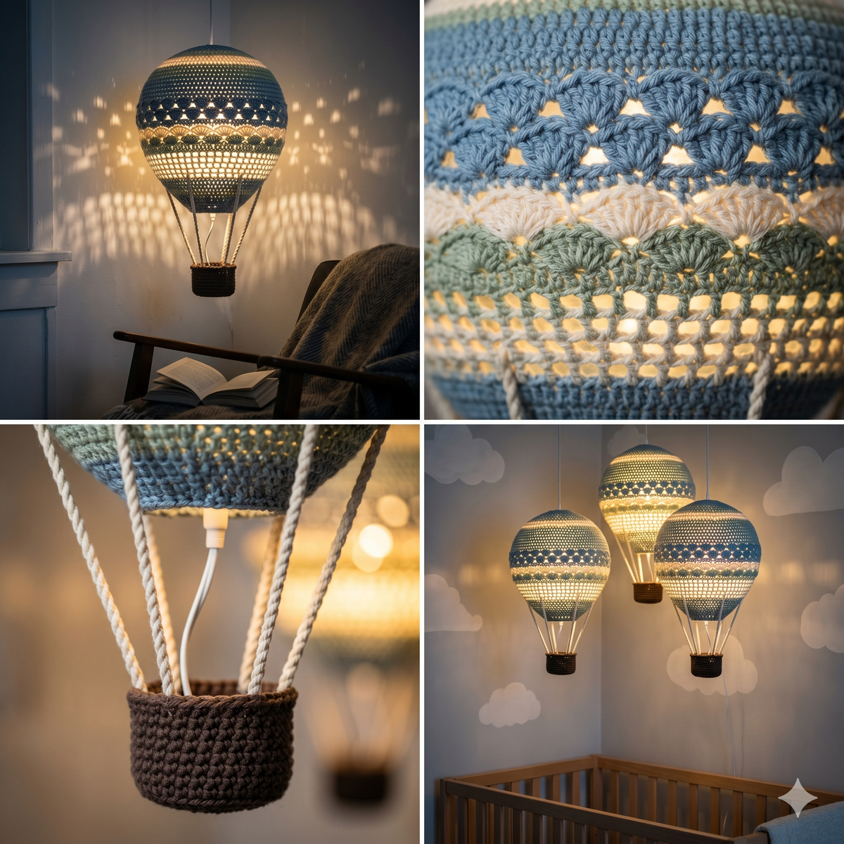 Hot Air Balloon Lamp Crochet Pattern