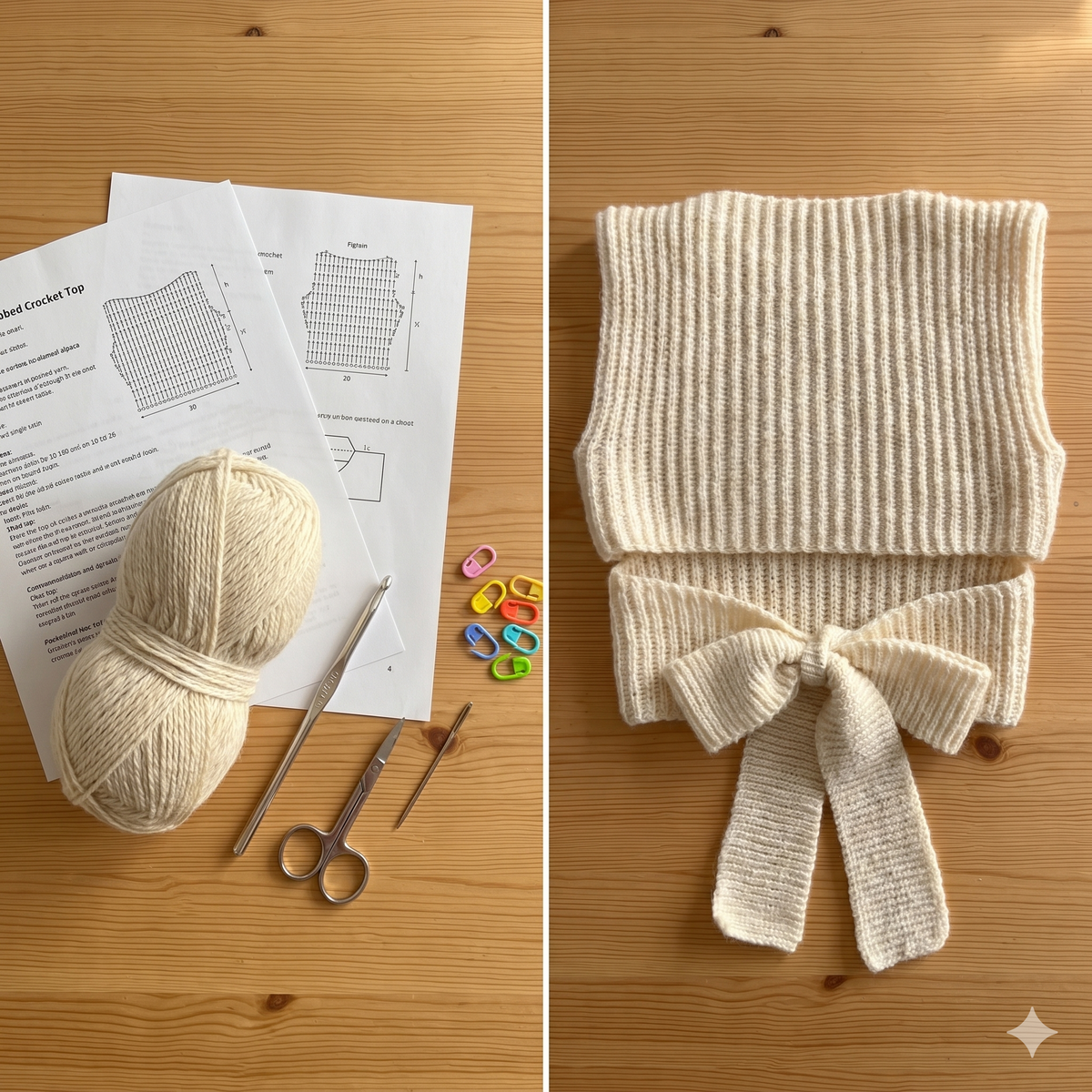 PDF crochet pattern - Juliette Top | Made to measure | Intermediate friendly |