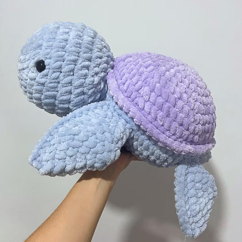 Jumbo Crochet Turtle Pattern: Easy Amigurumi Plushie (PDF Download, Multilingual)