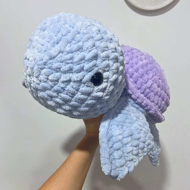 Jumbo Crochet Turtle Pattern: Easy Amigurumi Plushie (PDF Download, Multilingual)