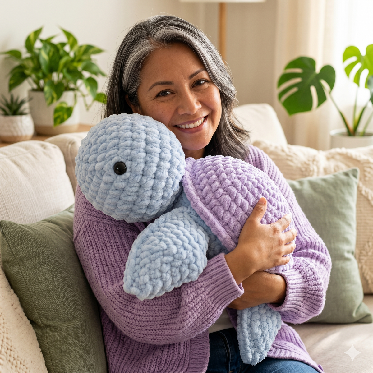 Jumbo Crochet Turtle Pattern: Easy Amigurumi Plushie (PDF Download, Multilingual)