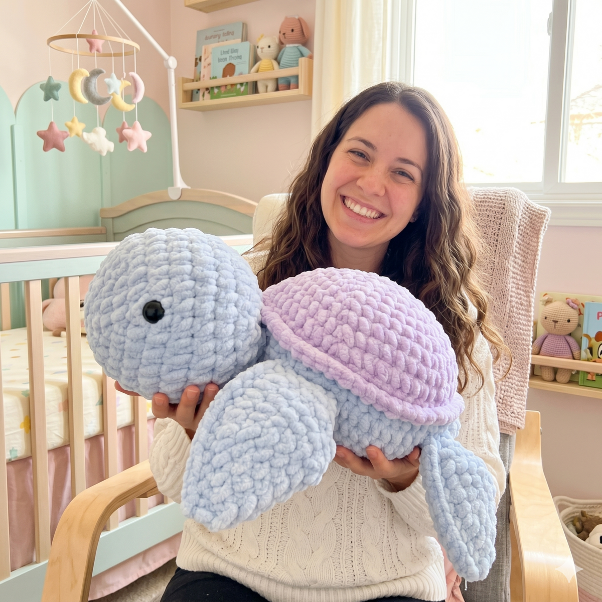 Jumbo Crochet Turtle Pattern: Easy Amigurumi Plushie (PDF Download, Multilingual)