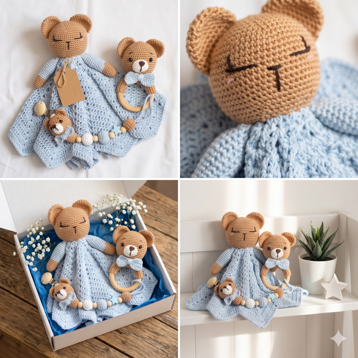 CROCHET PATTERN: Lovely Newborn Baby Set | Amigurumi Doll & Accessories | PDF Instant Download