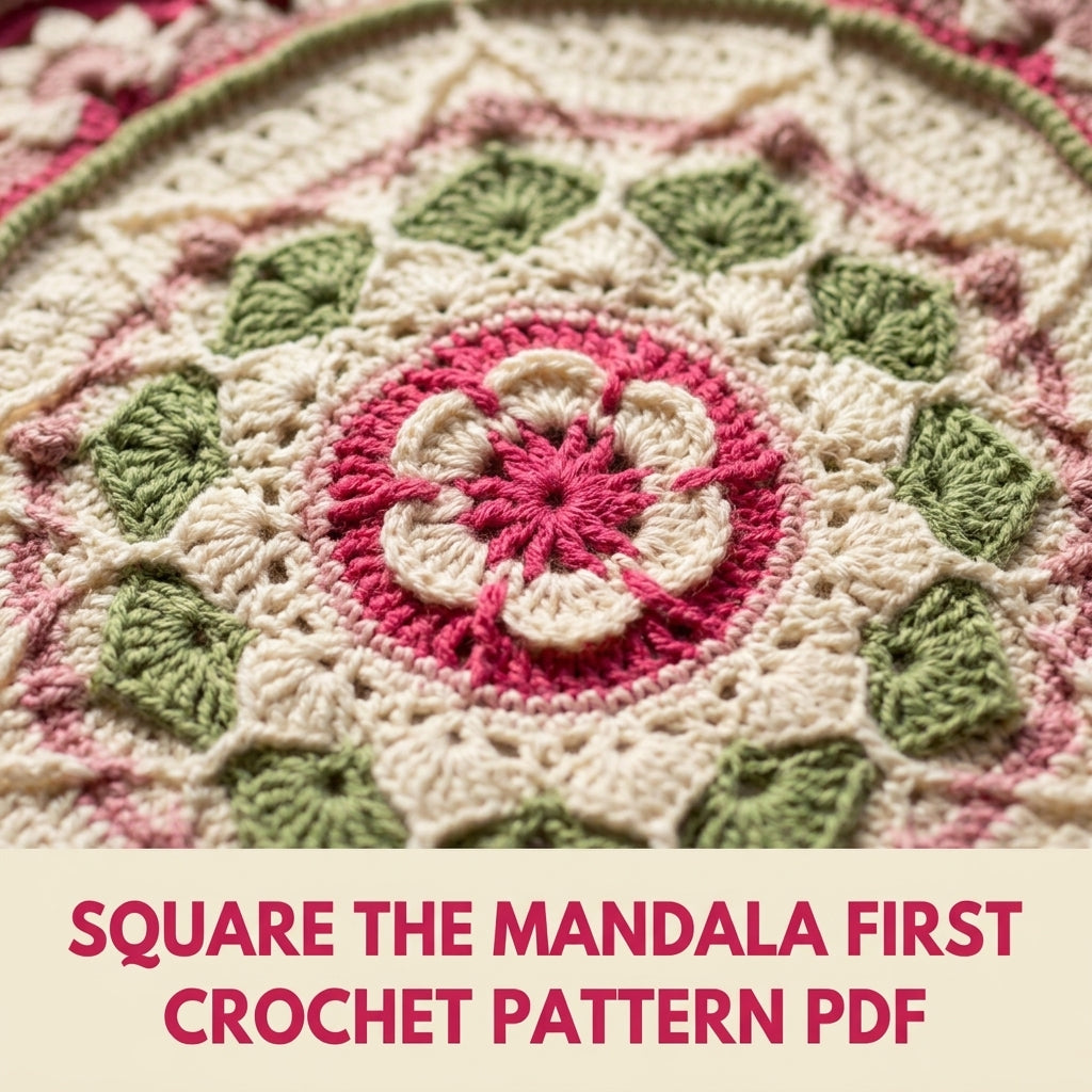 Mandala Medallion Tote Crochet Pattern PDF – Large Crochet Bag with Mandala