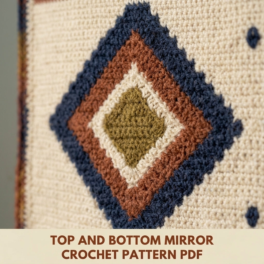 Pyramid Tapestry Crochet Pattern PDF – Geometric Crochet Wall Decor