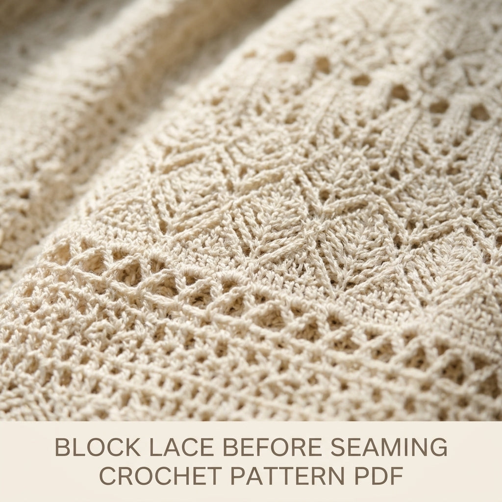 Cream Lace Wide Leg Pants Crochet Pattern PDF – Summer Lace Trousers