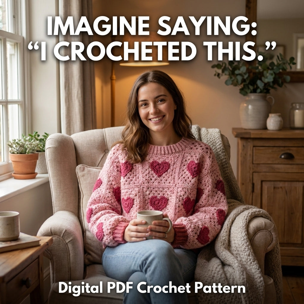 Retro Flower Granny Square Cardigan – Crochet Pattern PDF