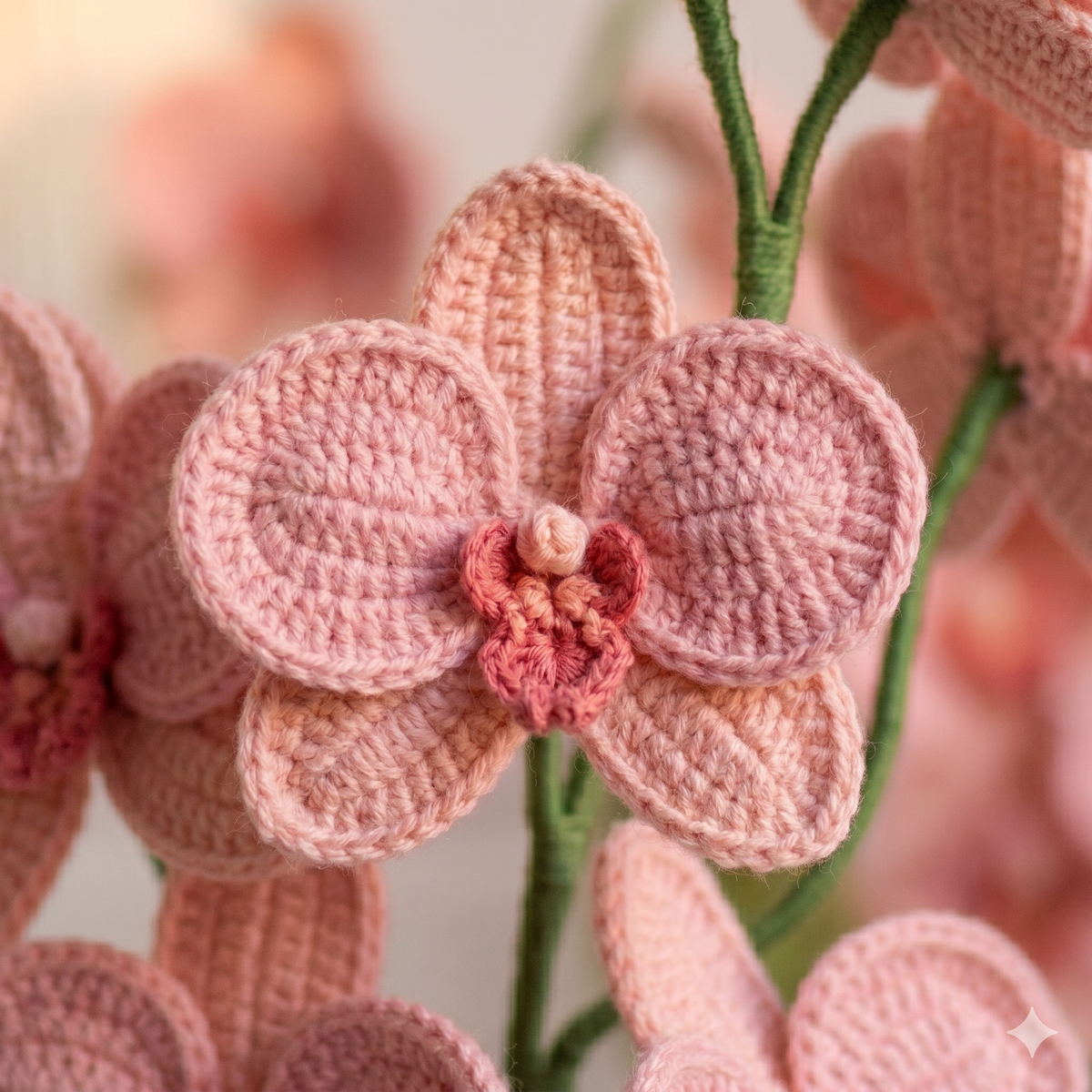 Orchid Crochet Pattern, Flower Crochet Patterns, Crochet Home Decor, Flower Basket Crochet Pattern