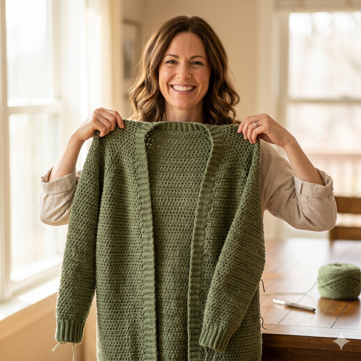 Beginner Crochet Cardigan Pattern PDF | Easy Oversized Raglan Cardigan | Step-by-Step Tutorial | XS–5XL