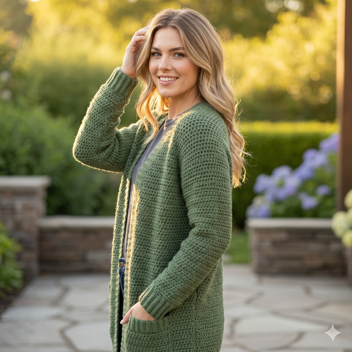 Beginner Crochet Cardigan Pattern PDF | Easy Oversized Raglan Cardigan | Step-by-Step Tutorial | XS–5XL