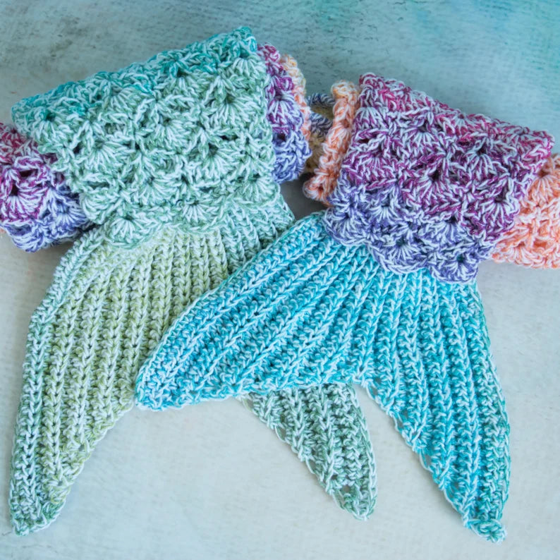 CROCHET PATTERN Rainbow Sparkle Mermaid Blanket / Mermaid tail / Ombre Mermaid / Shell Stitch Mermaid Blanket