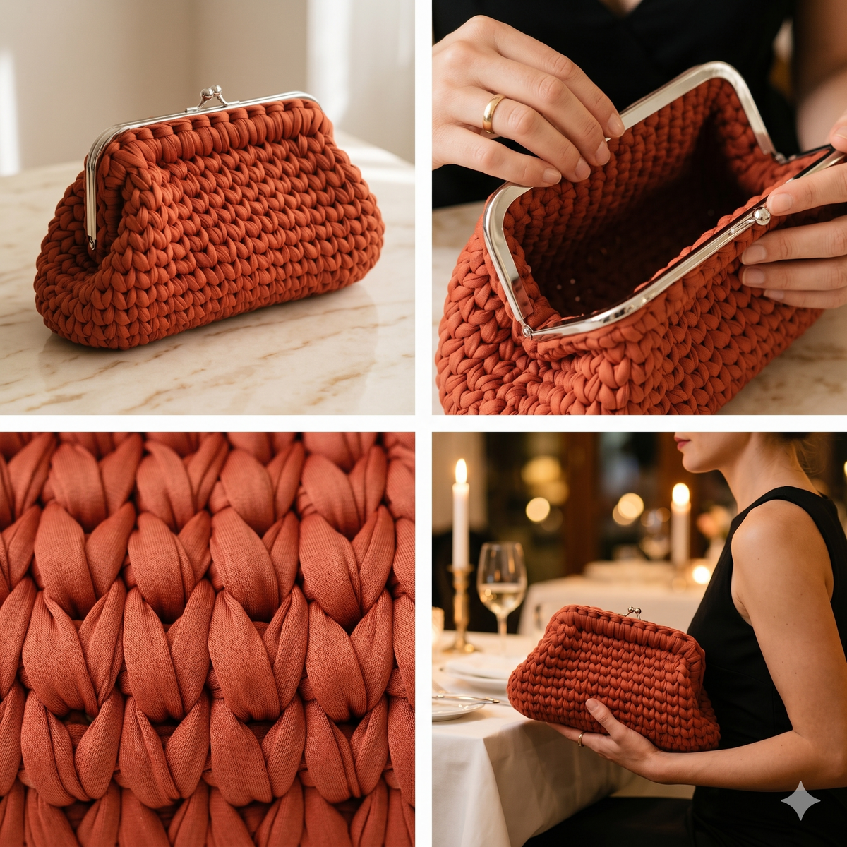 Easy Crochet Clutch Pattern with Frame | Beginner Click Clack Bag | Small Structured Purse PDF Tutorial