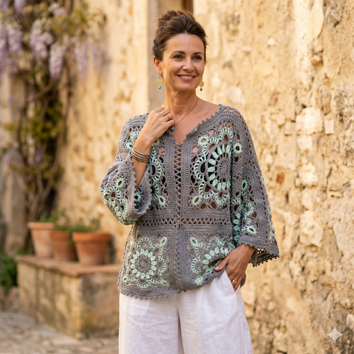 CROCHET PATTERN: Clas Top | Granny Square Top with Video Tutorial | Instant Download PDF