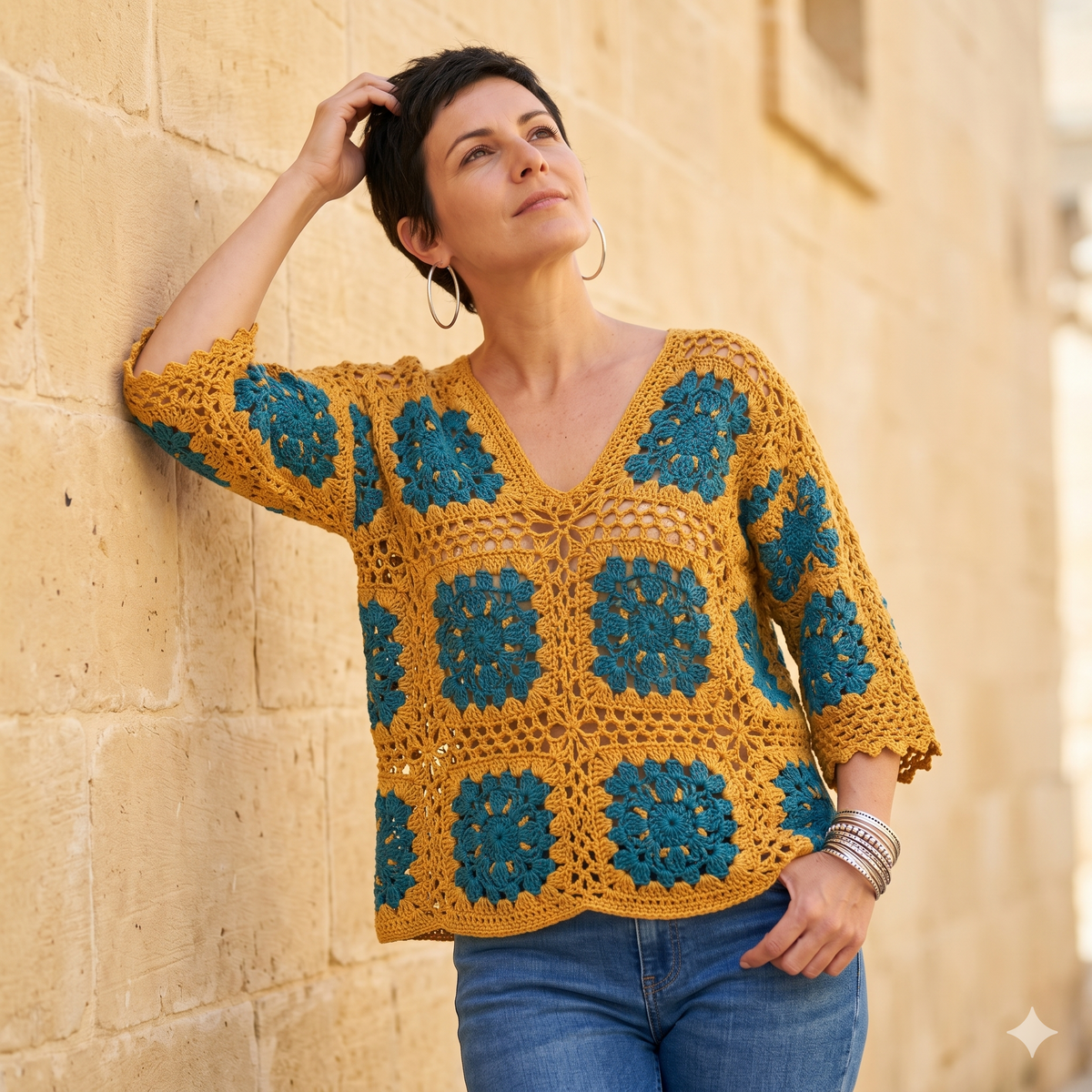 CROCHET PATTERN: Clas Top | Granny Square Top with Video Tutorial | Instant Download PDF