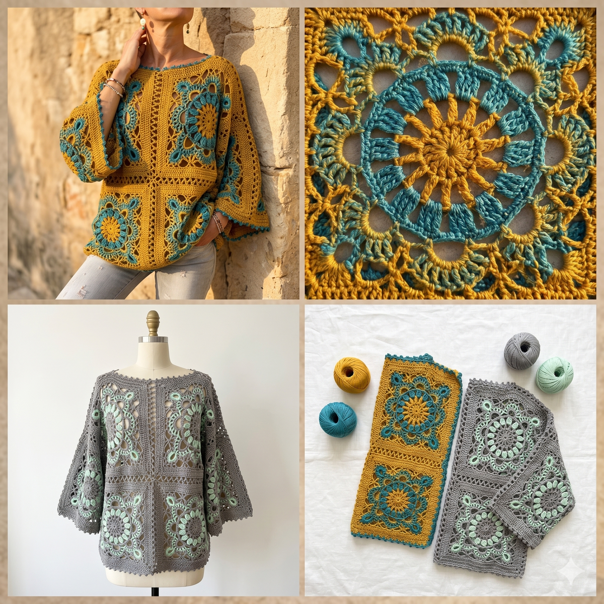 CROCHET PATTERN: Clas Top | Granny Square Top with Video Tutorial | Instant Download PDF
