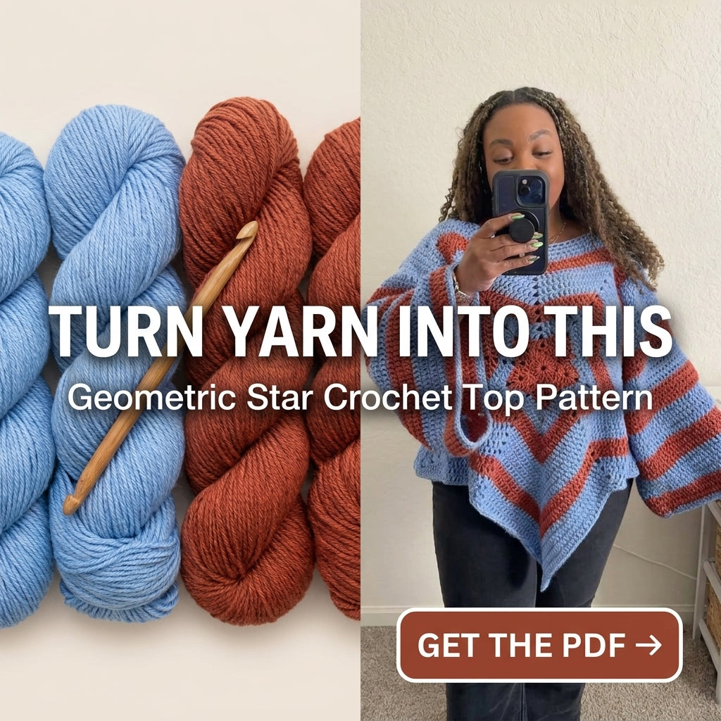 Star Sweater Crochet Pattern | Concentric Star Top with Bell Sleeves & Pointed Hem | Sizes XS–[XX] | PDF Instant Download