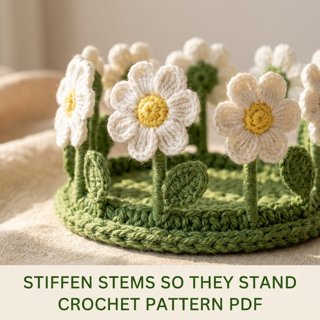 Garden Glass Coasters Crochet Pattern PDF – Flower Coaster Set