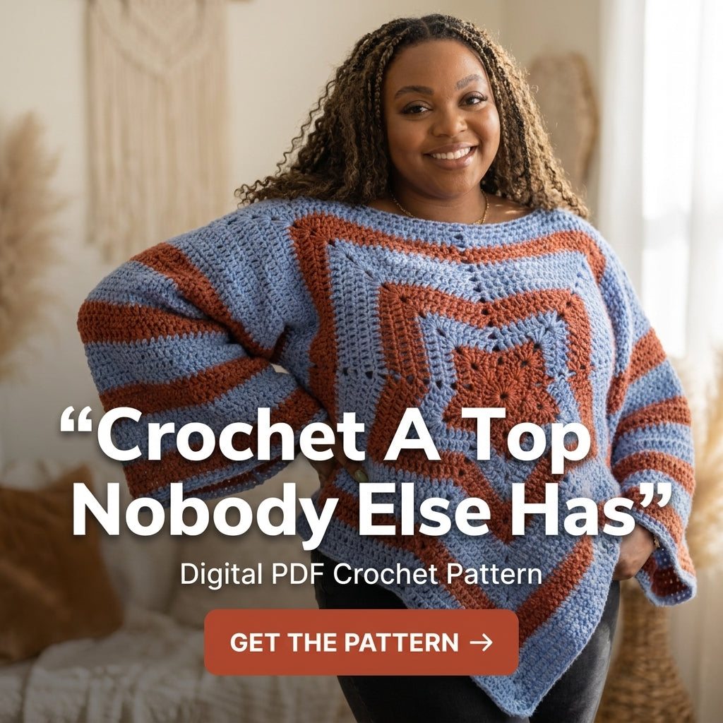 Star Sweater Crochet Pattern | Concentric Star Top with Bell Sleeves & Pointed Hem | Sizes XS–[XX] | PDF Instant Download