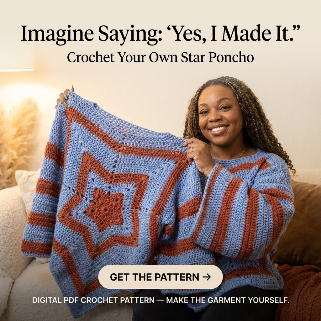 Star Sweater Crochet Pattern | Concentric Star Top with Bell Sleeves & Pointed Hem | Sizes XS–[XX] | PDF Instant Download