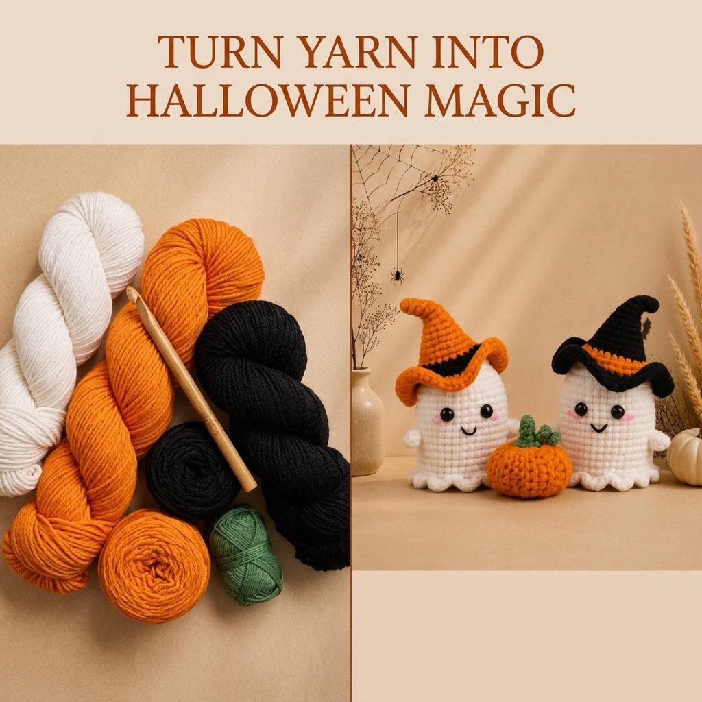 Halloween Amigurumi Crochet Pattern — Ghost and Pumpkin Duo, 2 Patterns in 1, Beginner Friendly, US Terms, PDF Download