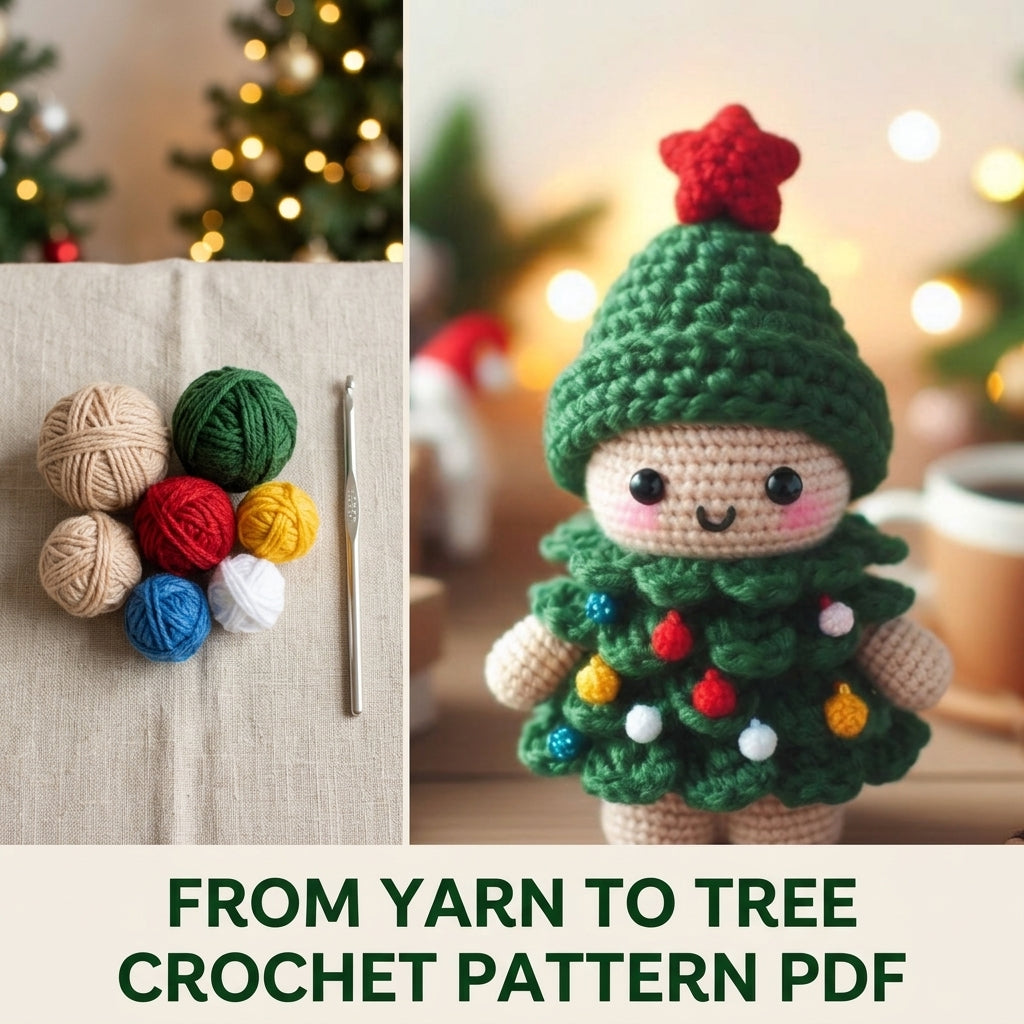 Christmas Tree Doll Amigurumi Crochet Pattern PDF – Holiday Toy