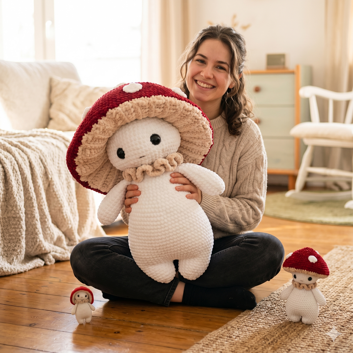 Mushroom guy - critter stitch crochet pattern / amigurumi