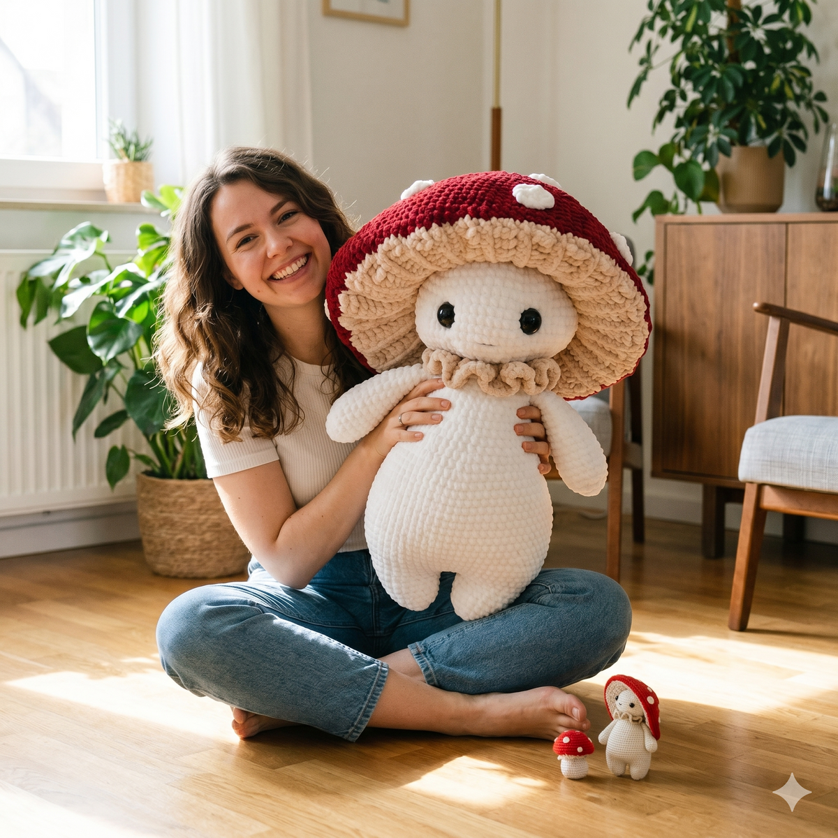 Mushroom guy - critter stitch crochet pattern / amigurumi