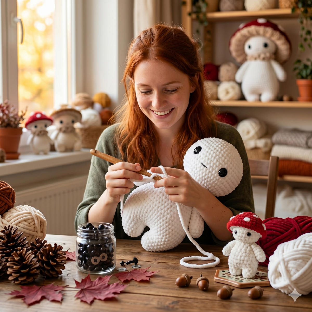 Mushroom guy - critter stitch crochet pattern / amigurumi