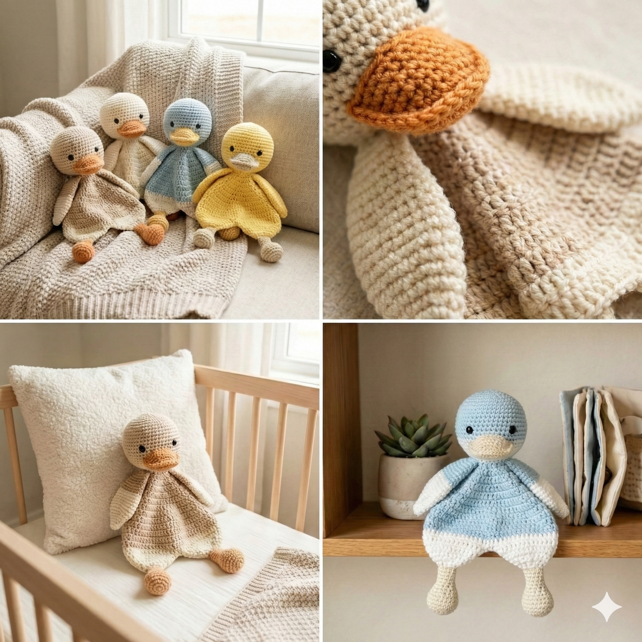 Duck Lovey Crochet Pattern: Low Sew Amigurumi (PDF Pattern)