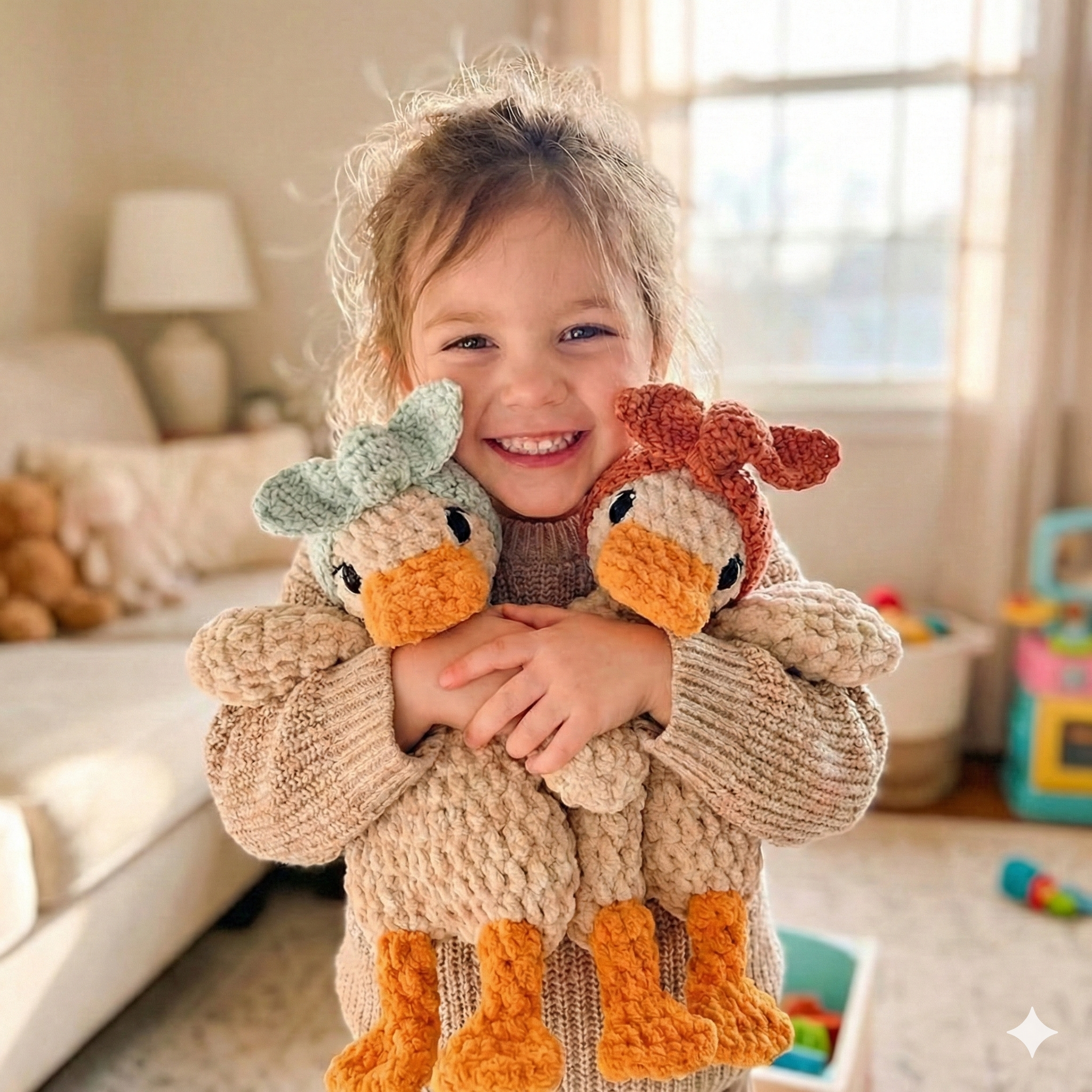 Duck Lovey Crochet Pattern: Low Sew Amigurumi (PDF Pattern)