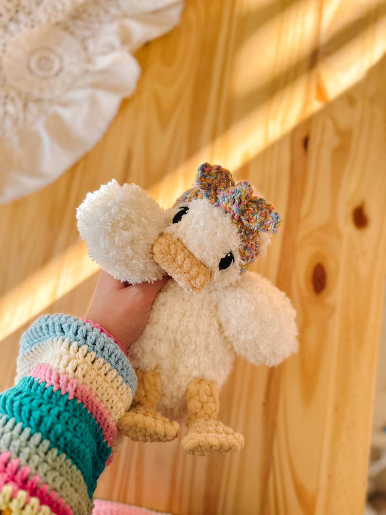 Duck Lovey Crochet Pattern: Low Sew Amigurumi (PDF Pattern)