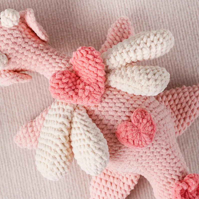 Heart Dragon Crochet Pattern, Amigurumi Crochet Pattern, Crochet Dragon Pattern, Handmade Amigurumi Crochet Pattern, PDF Crochet Pattern