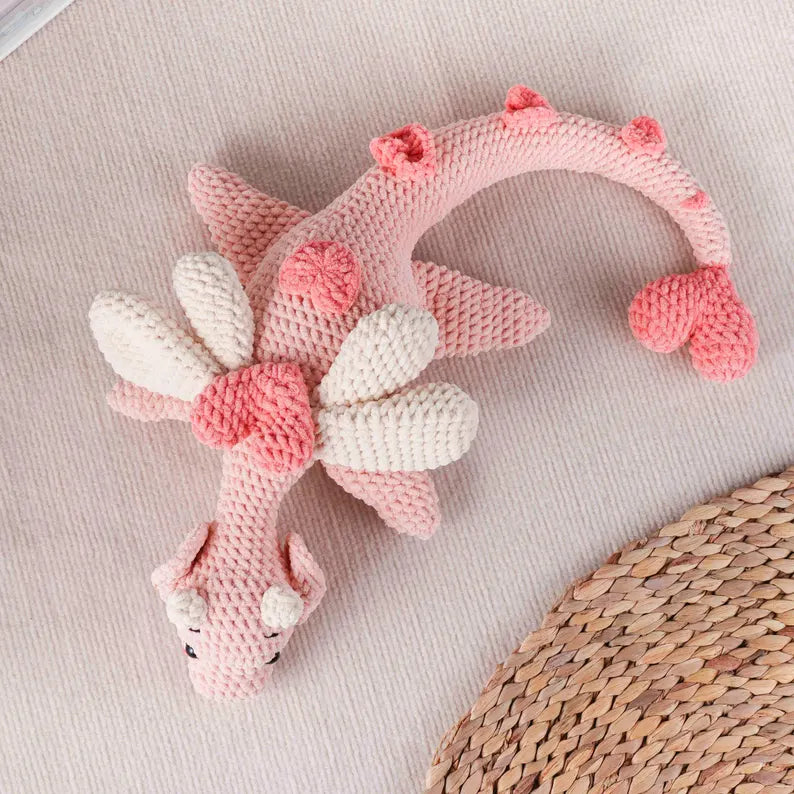 Heart Dragon Crochet Pattern, Amigurumi Crochet Pattern, Crochet Dragon Pattern, Handmade Amigurumi Crochet Pattern, PDF Crochet Pattern