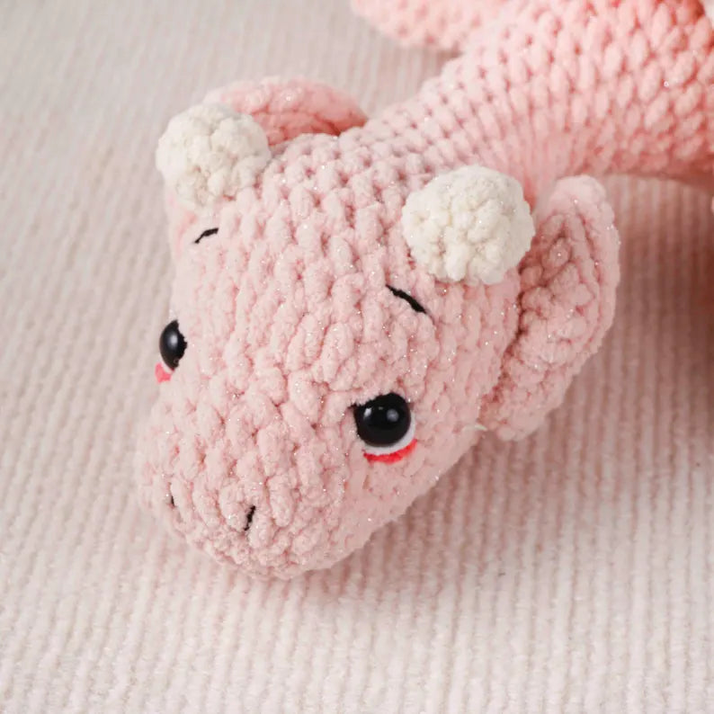 Heart Dragon Crochet Pattern, Amigurumi Crochet Pattern, Crochet Dragon Pattern, Handmade Amigurumi Crochet Pattern, PDF Crochet Pattern