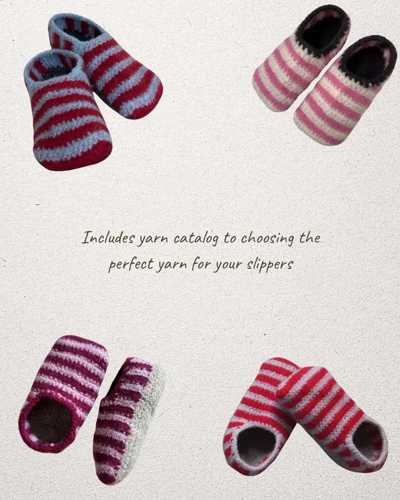 Crochet SoftFelt Slippers Pattern - Christmas Gift Ideas - Valentines Day - Cozy Wool Home Shoes